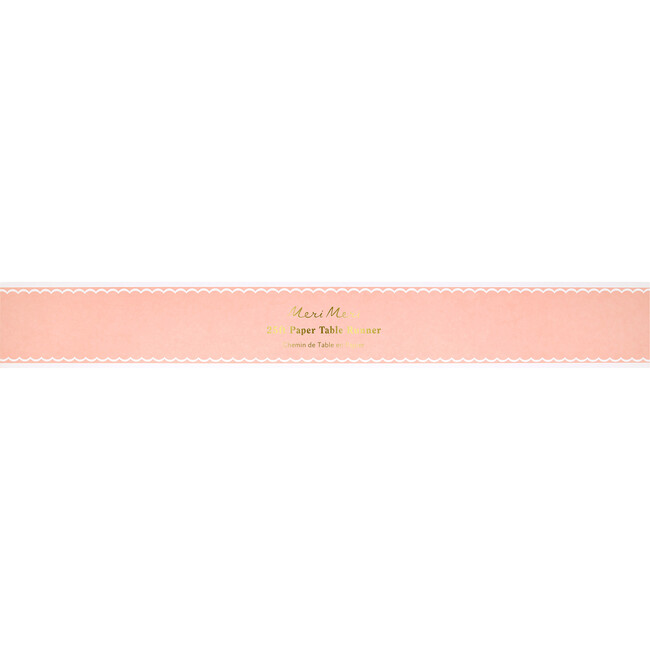 Scalloped Edge Pink Table Runner