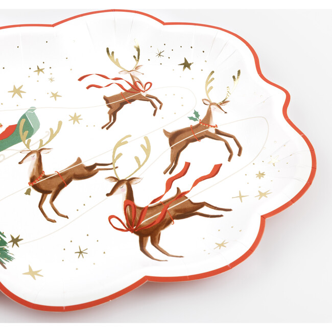 Santa, Sleigh & Reindeer Plates