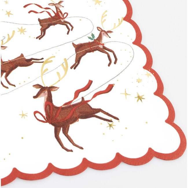 Santa, Sleigh & Reindeer Large Napkins