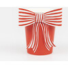 Red & White Stripy Bow Cups - Party - 1 - thumbnail