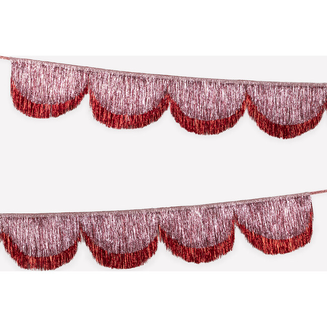 Pink Tinsel Scallop Garland