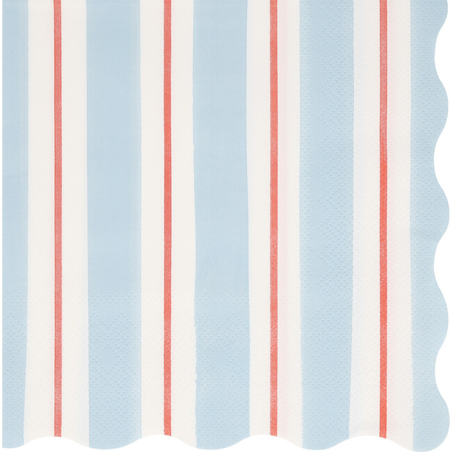 Preppy Stripe Large Napkins - Party - 4