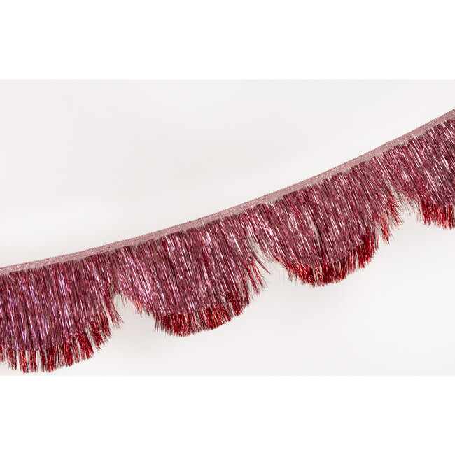 Pink Tinsel Scallop Garland