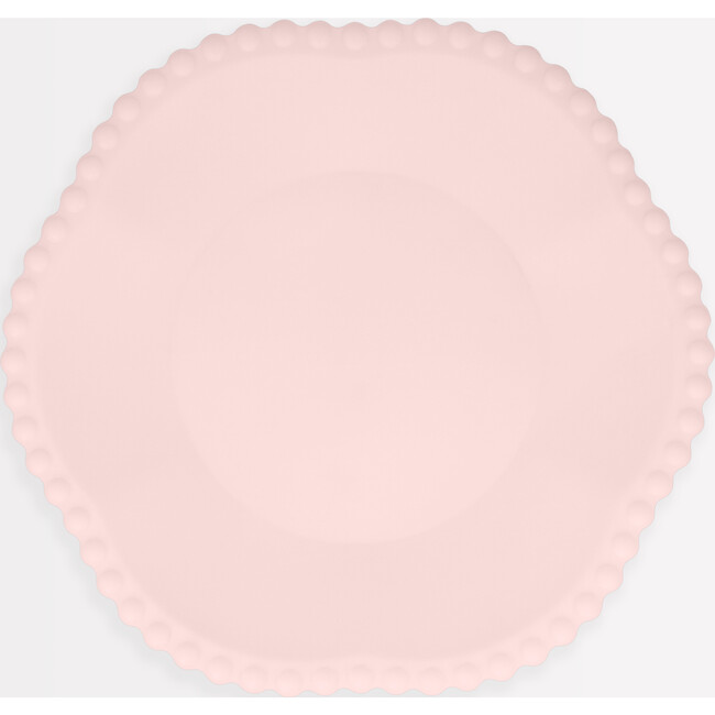 Pink Dot Edged Flower Compostable Dinner Plates