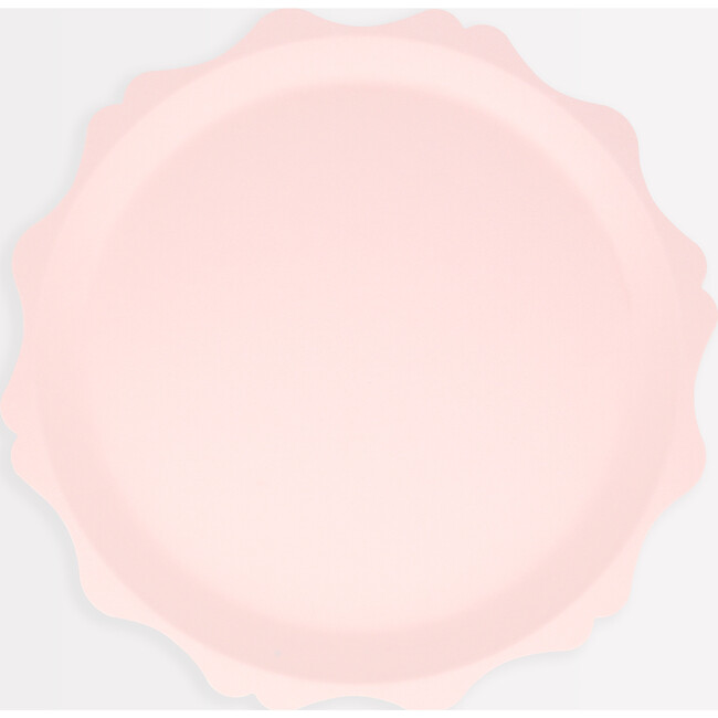 Pink Decorative Edge Compostable Dinner Plates