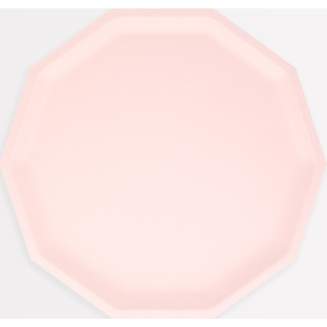Pink Decagon Compostable Dinner Plates