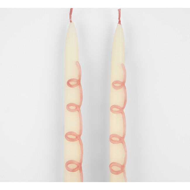 Pink Swirl Taper Candles - Candles - 3