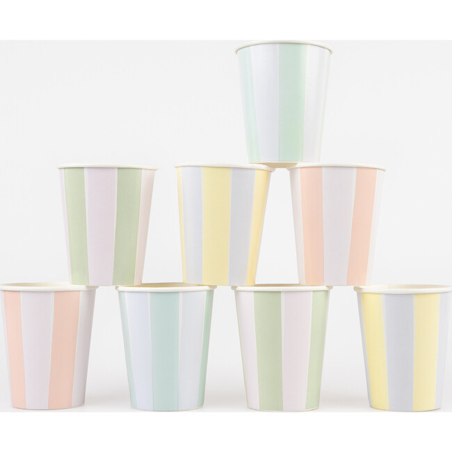 Pastel Stripe Cups