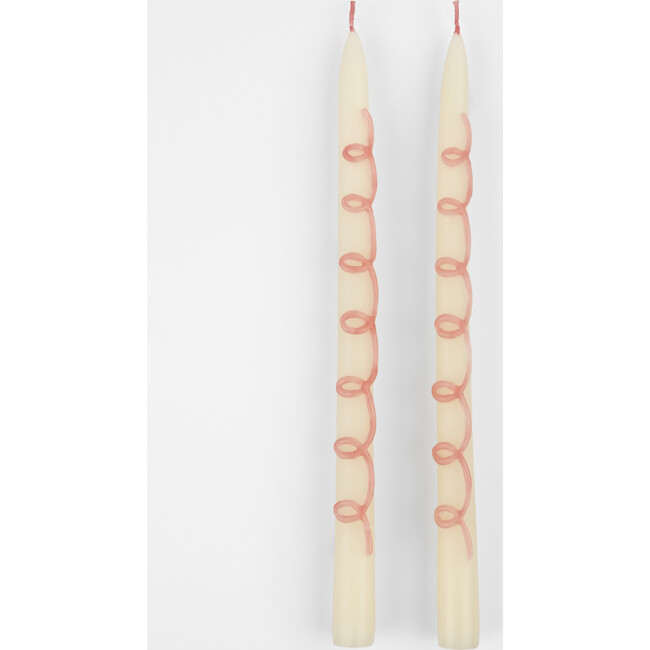 Pink Swirl Taper Candles - Candles - 4
