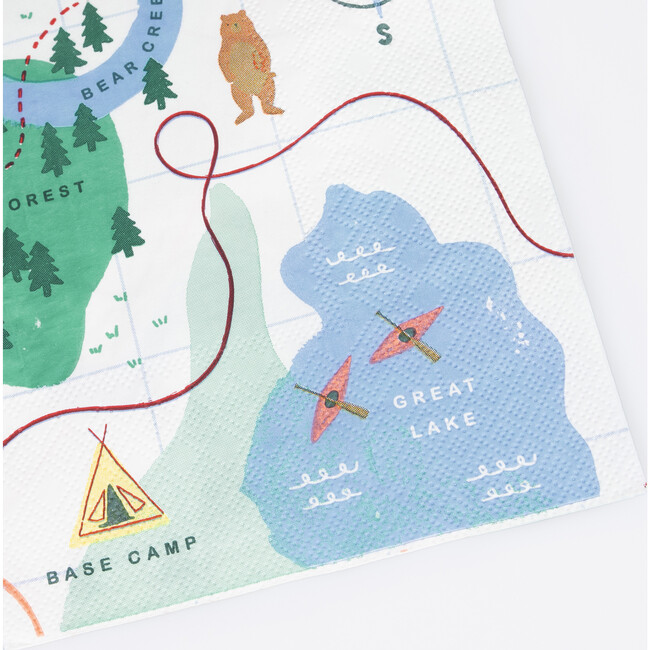 Outdoor Adventures Map Large Napkins - Party - 3