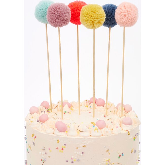 Multi Pompom Cake Toppers