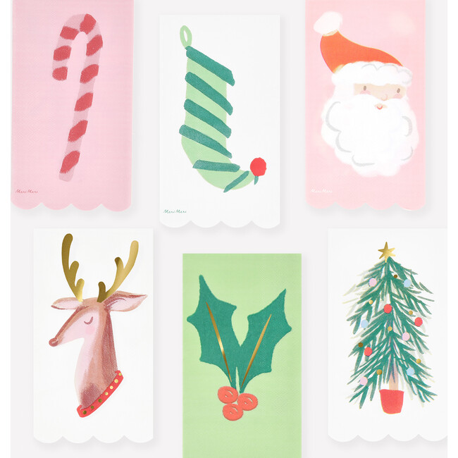 Mixed Christmas Icon Guest Towels