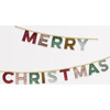 Merry Christmas Velvet Pennant Garland - Party - 1 - thumbnail