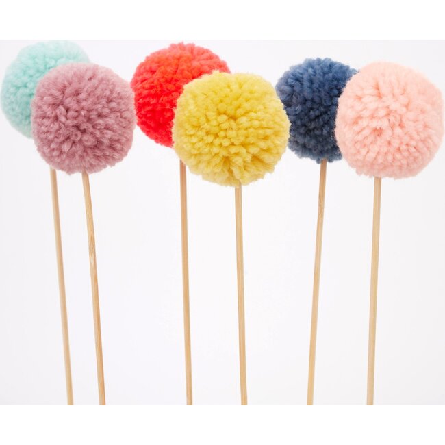Multi Pompom Cake Toppers - Party - 3