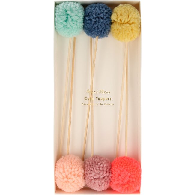 Multi Pompom Cake Toppers - Party - 4