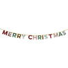 Merry Christmas Velvet Pennant Garland - Party - 4 - thumbnail