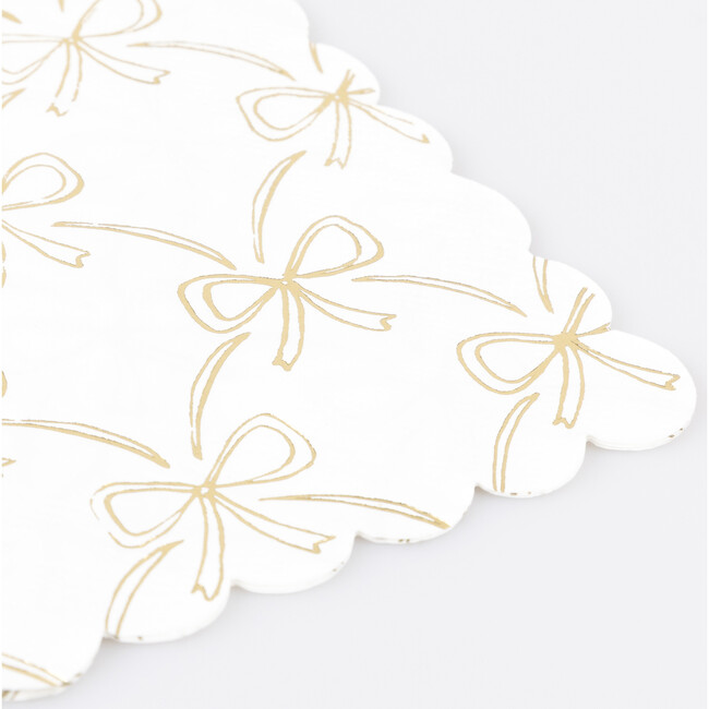 Gold Bow Small Napkins