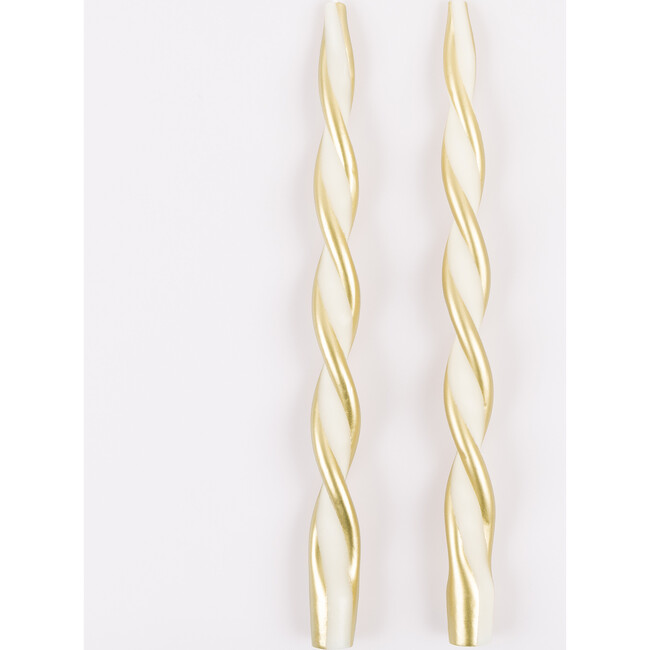 Gold Stripe Twist Candles - Candles - 3