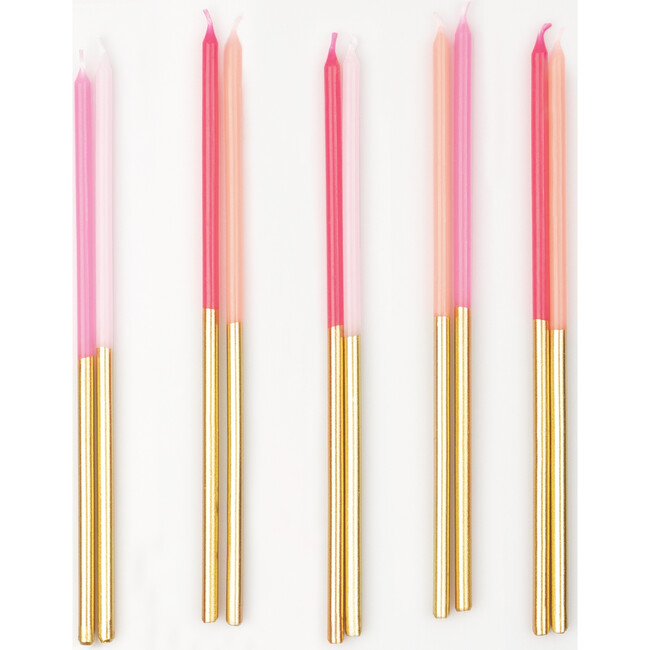 Gold Dipped Pink Mix Candles - Candles - 3