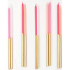 Gold Dipped Pink Mix Candles - Candles - 3