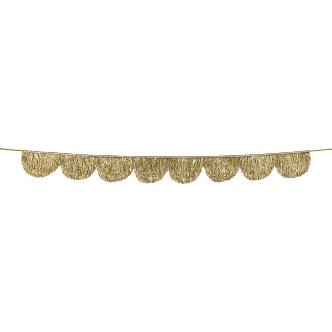 Gold Tinsel Scallop Garland - Party - 4