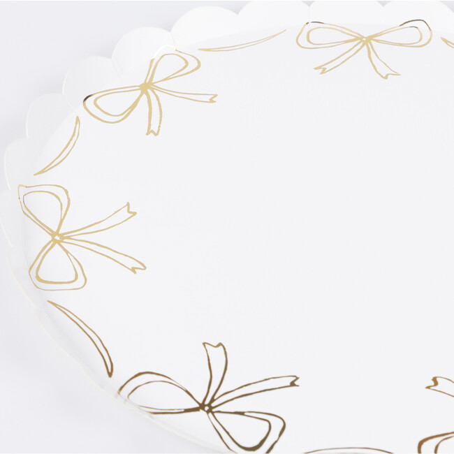 Gold Bow Dinner Plates