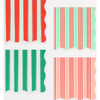 Festive Stripe Small Napkins - Party - 1 - thumbnail