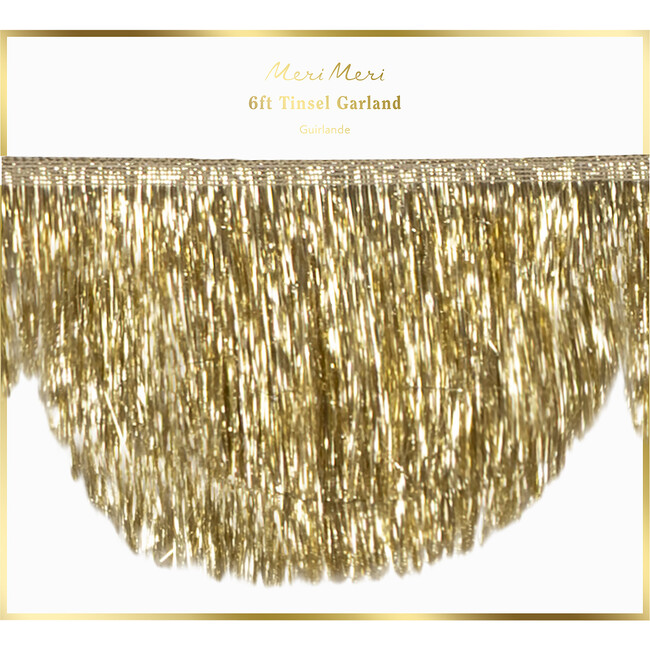 Gold Tinsel Scallop Garland - Party - 5