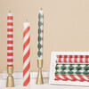 Festive Stripe Table Candles - Candles - 1 - thumbnail