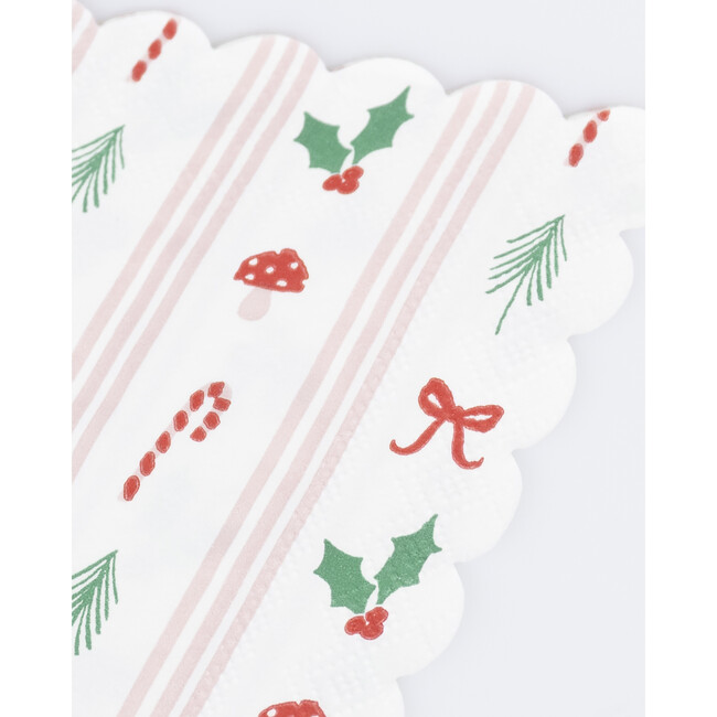Festive Icon Stripes Small Napkins