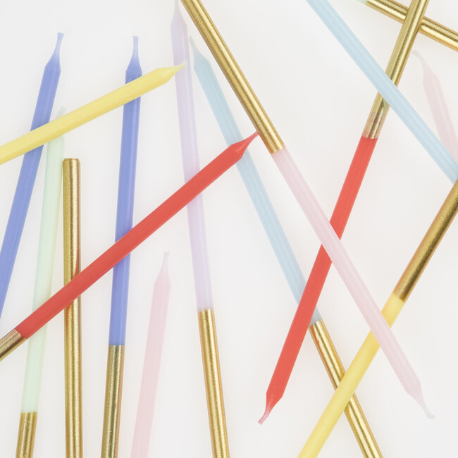 Gold Dipped Rainbow Mix Candles - Candles - 4
