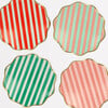 Festive Stripe Dinner Plates - Party - 1 - thumbnail
