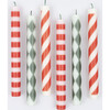 Festive Stripe Table Candles - Candles - 2 - thumbnail
