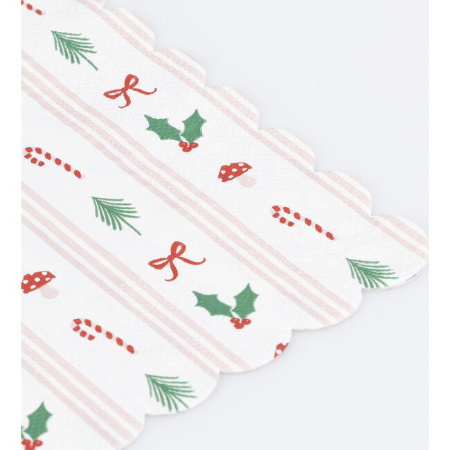 Festive Icon Stripes Large Napkins
