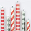 Festive Stripe Table Candles - Candles - 3 - thumbnail