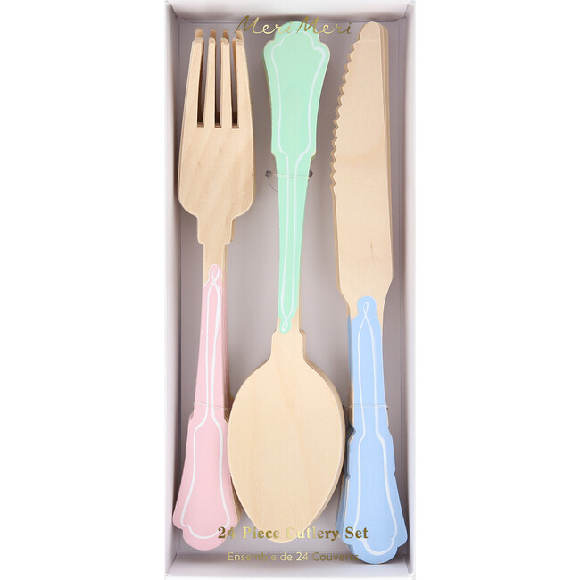 Elegant Mixed Color Wooden Cutlery Set