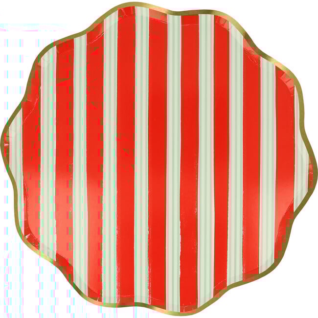 Festive Stripe Dinner Plates - Party - 3