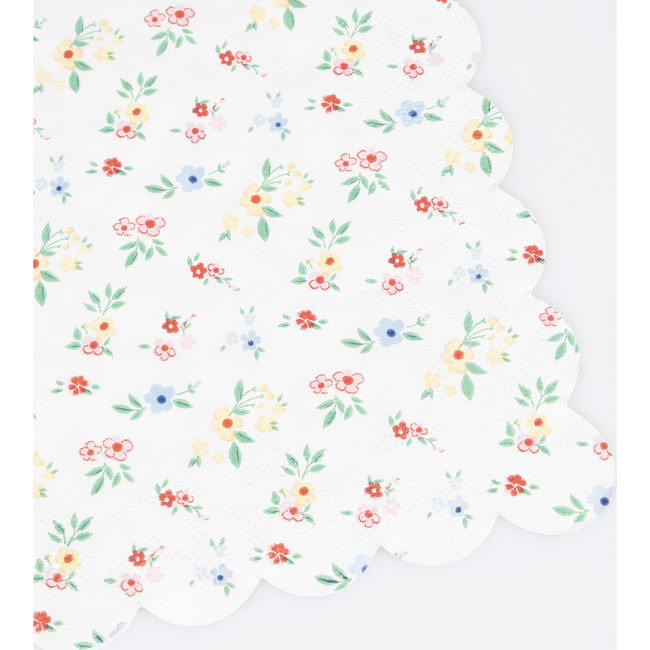 Ditsy Posy Scalloped Small Napkins