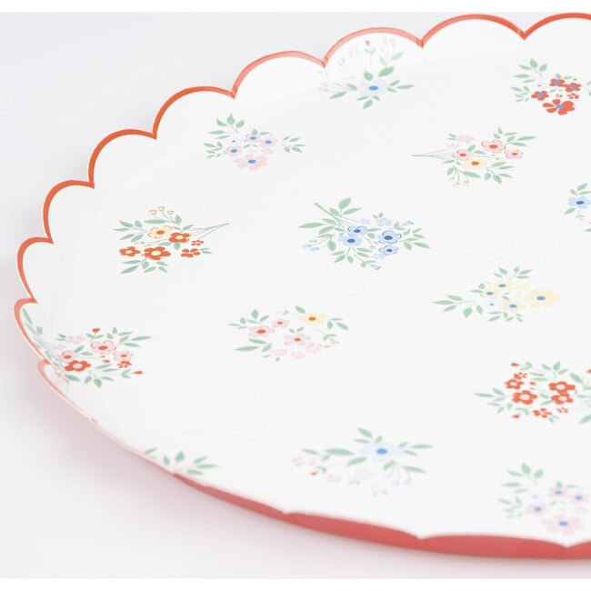 Ditsy Posy Scalloped Dinner Plates - Party - 3