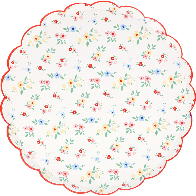 Ditsy Posy Scalloped Side Plates - Party - 5