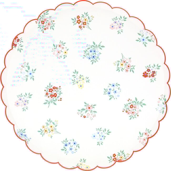 Ditsy Posy Scalloped Dinner Plates - Party - 5