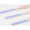 Cornflower Blue Wooden Cutlery Set - Party - 3 - thumbnail