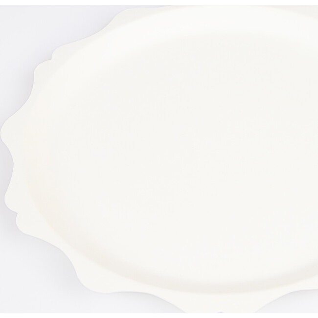 Cream Decorative Edge Compostable Dinner Plates - Party - 3