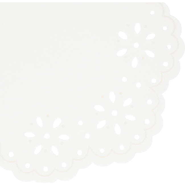 Broderie Anglaise Lace White Large Napkins