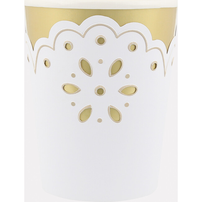 Broderie Anglaise Lace White Cups