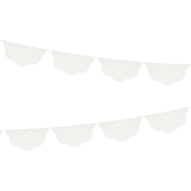 Broderie Anglaise Lace White Pennant Garland