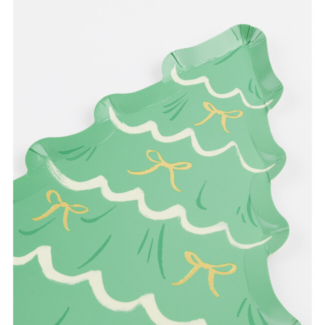 Christmas Tree With Bows Plates - Party - 3