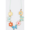 Butterflies & Flowers Enamel Charm Necklace - Costume Accessories - 2