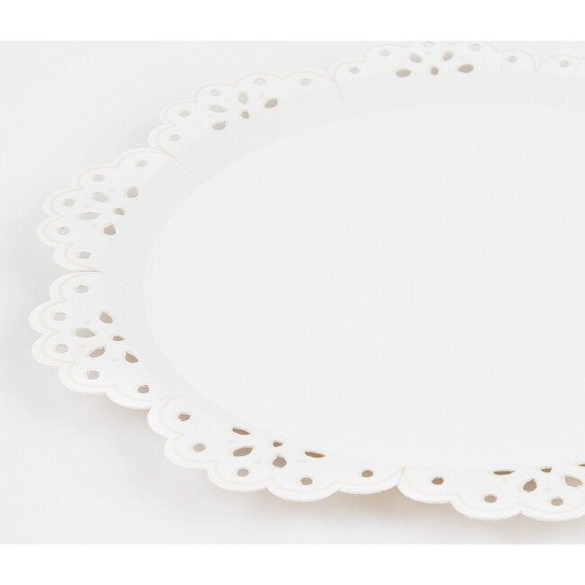 Broderie Anglaise Lace White Side Plates - Party - 3