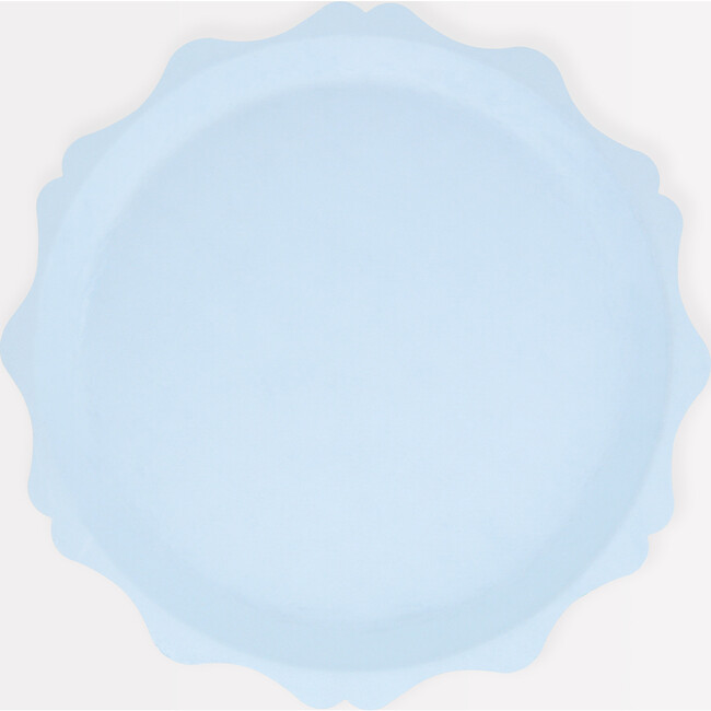 Blue Decorative Edge Compostable Side Plates